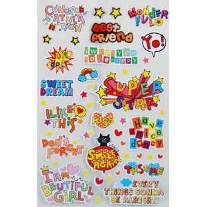  Cute Japanese Writing Stickers (Paper) Toys & Games