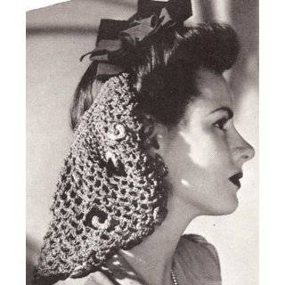  Vintage Crochet PATTERN to make   Snood Hairnet Hair Net 