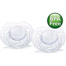 Philips AVENT Translucent Pacifiers. 0 6m   Clear   Avent   BabiesR 
