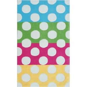 The Rug Market Kids Polka Mania 74034 White and Multi Contemporary 47 