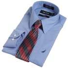 Nautica Dress Up Boys 8 20 Poplin Shirt And Tie Set,Blue,12