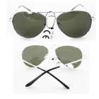 None Fashion Aviator Sunglasses 387 Silver Lightweight Metal Frame 