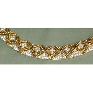  Vintage Gold Diamond Cut Choker Arts, Crafts & Sewing