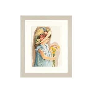  Girl With The Flowered Hat   Cross Stitch Kit Arts 