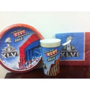  Super Bowl Xlvi 2012 Party Supplies   Napkins 16, Plates 8 