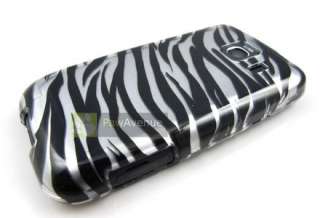 SILVER ZEBRA Hard Cover Case LG Optimus S U V Phone  