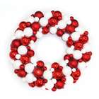 DAK 16 Red & White Candy Cane Theme Shatterproof Christmas Ball 