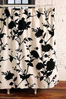 UrbanOutfitters  Silhouette Flower Shower Curtain