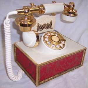  Red Antique Decorator Cradle Phone Electronics