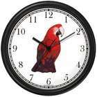 WatchBuddy Red Parrot Bird Animal Wall Clock by WatchBuddy Timepieces 