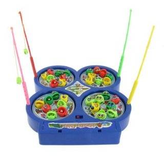 Children 4 Four Rotary Disks Electronic Magnetic Fish Fishing Game Toy