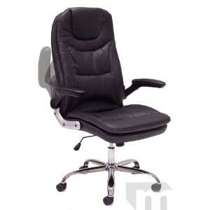 Leather Flip Up Arm Office Chair
