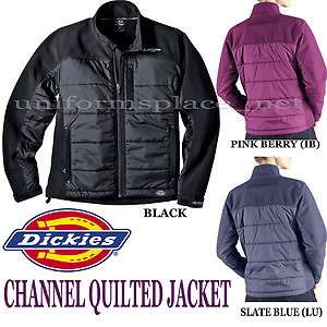 Dickies Women Lady JACKETS Channel Quilted Jacket BLACK PINK BLUE XS S 