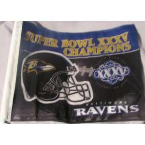  Baltimore Ravens Super Bowl XXXV Champions Window Flag 