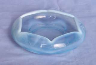 Duncan and Miller Canterbury Blue Opalescent Glass Bowl  