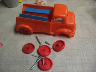 Vintage 10 Unbranded Plastic Toy Work Truck for Parts/Repair  