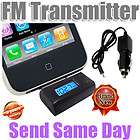 Wireless FM LCD Radio Transmitter IN Car Charger For  iPhone 3GS 4G 