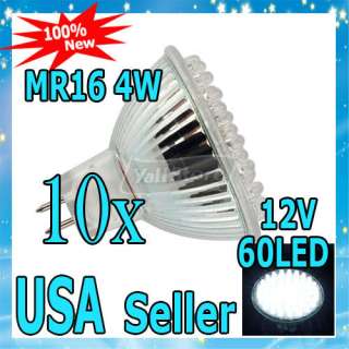 MR16 12V 4W High Bright Energy saving Pure White 60LED Spotlight Lamp 