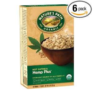   Path Organic Hemp Plus Instant Hot Oatmeal, 8 Count Boxes (Pack of 6