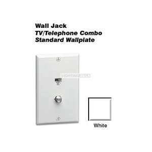   Jack Wallplates 40259 W Leviton Telephone Combination Wall Jack