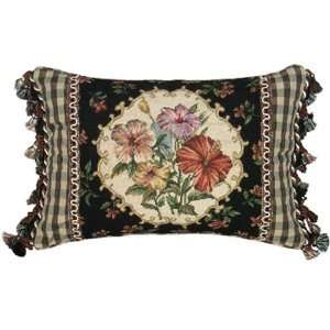  123 Creations C633.12x18 inch Hibiscus Petit Point Pillow 
