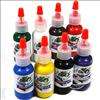 Complete set of Top 8 Colors 1/2 oz Tattoo Ink Pigment  
