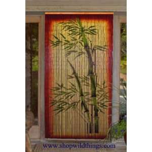 Bamboo Stalks Painted Curtain