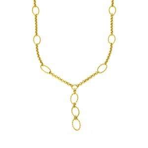  14k Yellow Gold Y Style Italian Necklace (16) Jewelry