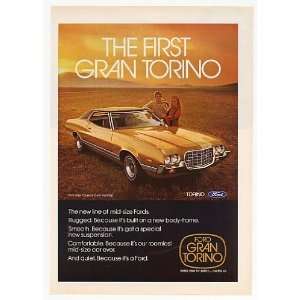  1972 Ford First Gran Torino 2 Door Hardtop Print Ad