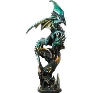  Dragon Statue of Green & Gold