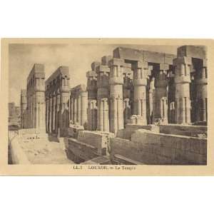  1920s Vintage Postcard The Temple Luxor Egypt Everything 