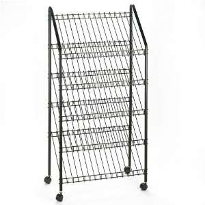  Safco  Five Shelf Welded Wire Mobile Literature Display Rack 