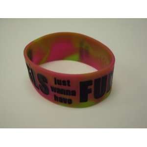  Rubber Wristband Girls Just Wanna Have Fun 1 Bracelet Tie Dye 