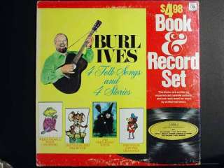Burl Ives 4 Folk Songs and 4 Stories LP Children VG+  