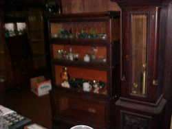   STACKING BARRISTER BOOKCASE LEAD GLASS DOOR STEP BACK DRAWER BASE