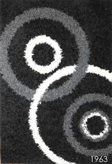   SHAG Collection 5x7 Fusion Black Carpet Area Rug   