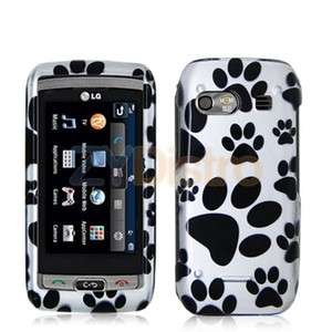 Dog Paw Hard Skin Case Cover for LG Vu Plus GR700 Phone  