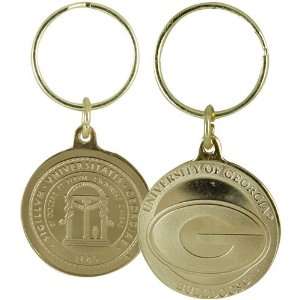    NCAA Georgia Bulldogs Bronze Coin Keychain