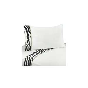   Twin Sheet Set for Lime Funky Zebra Bedding Collection
