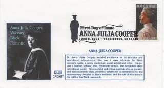 2009 ANNA JULIA COOPER~BLACK HERITAGE SERIES~GLEN FDC  