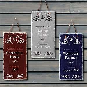 Date Established Personalized Family Name Wall Plaque  