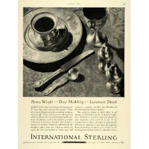   Ad International Sterling Fontaine Renaissance   Original Print Ad