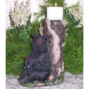  Black Bear Sitting Votive Candle Holder