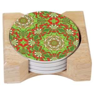  CounterArt Holiday Patterns Design Absorbent Coasters in 