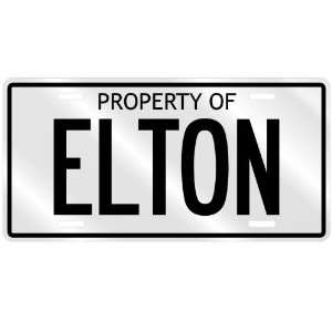 NEW  PROPERTY OF ELTON  LICENSE PLATE SIGN NAME 