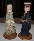 Antique Carved & Painted Folky Wooden Puppets Handmade Box ca. 1865