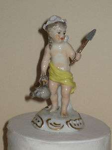 Vienna Meissen Style Porcelain Figurine Boy Gardener  