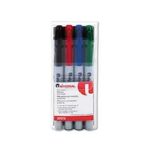  Pen Style Permanent Markers, Fine Point, Assorted, 4/set 