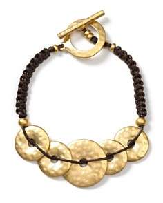 Lauren by Ralph Lauren Grecian Gold Braided Cord Bracelet with Gold 
