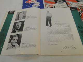 VINTAGE LOT 7 CLEVELAND INDIANS BASEBALL PROGRAM SCORE CARD 1947 1948 
